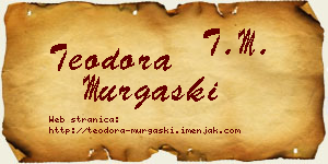 Teodora Murgaški vizit kartica